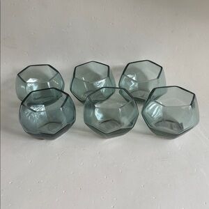 Set of 6 Elegant Ombre Votive Candle Holder, 3"